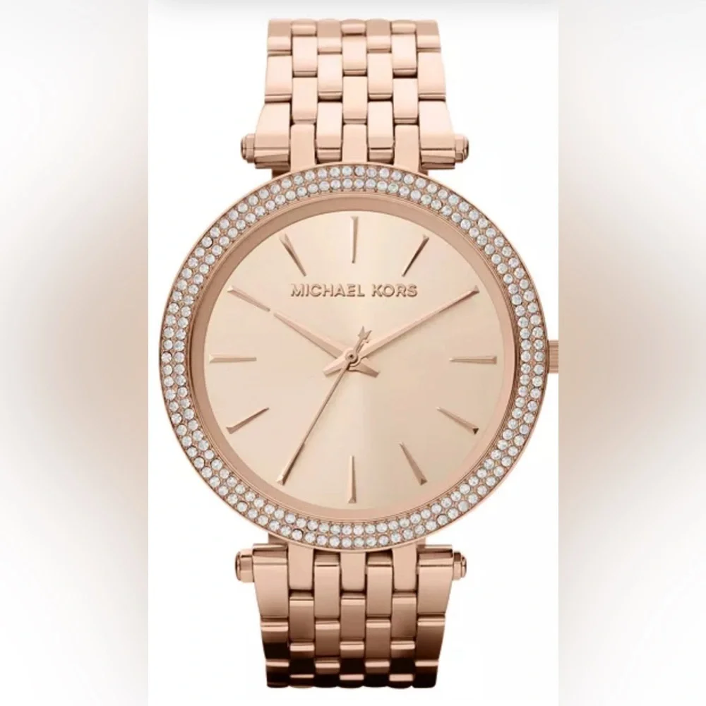Women's Darci Rose Gold-Tone Stainless Steel Bracelet Watch MK3192 - Picture 3 of 5
